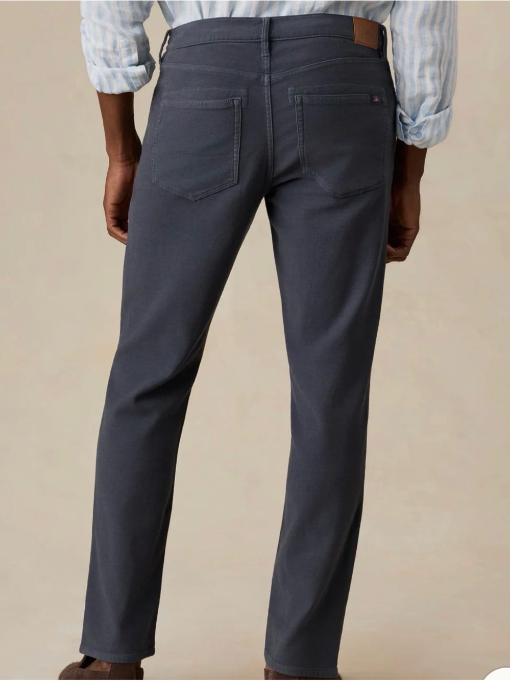 Faherty Men's Stretch Terry Jeans Blueish-Grey - 30